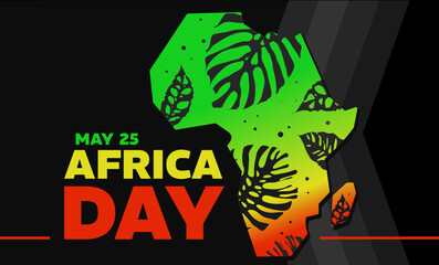 Africa Day, May 25 – poster, card, background, banner – vector illustration