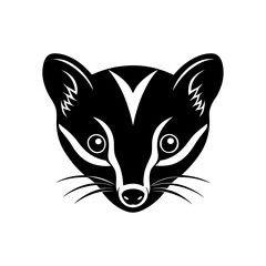 civet head on white background  .svg
