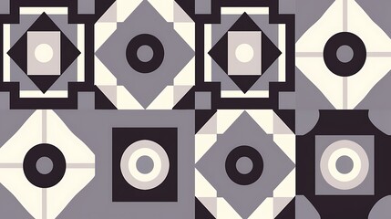 Geometric Design Featuring Repetitive Shapes and a Monochromatic Color Palette
