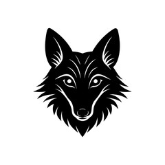 dhole head on white background  .svg