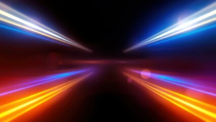 light trails on the road