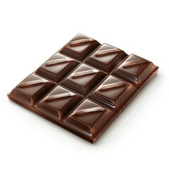 Obraz premium Dark chocolate bar with squares.