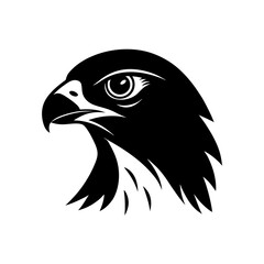 hawk head on white background  .svg