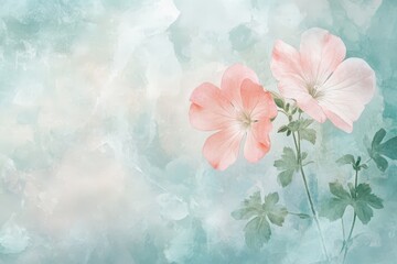 Delicate, pastel flowers on a soft, textured backdrop.