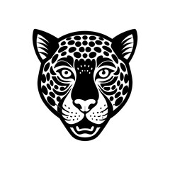 jaguar head on white background  