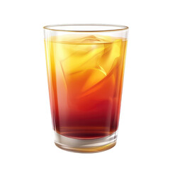 Tequila Sunrise isolated on transparent background.