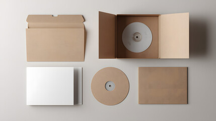 Eco-Friendly CD DVD Packaging Mockup Sustainable Design for Music & Software