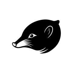 mole head on white background  .svg