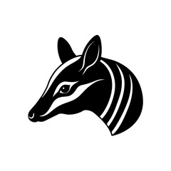 numbat head on white background  .svg