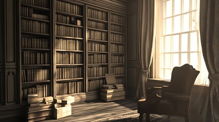 Ornate study interior