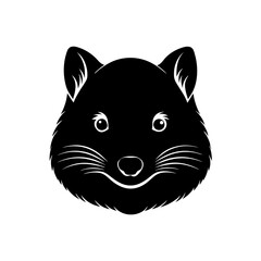 quokka head on white background 