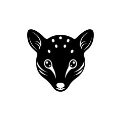 quoll head on white background  .svg