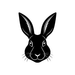 rabbit head on white background  .svg