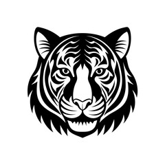 tiger head on white background  .svg