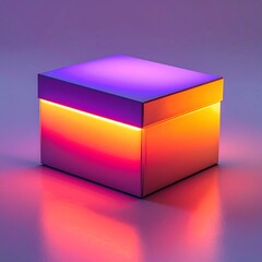 open box on black background
