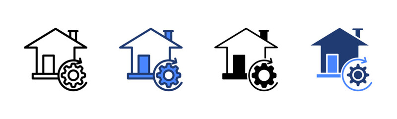 Property icon sheet multiple style collection