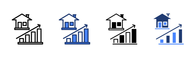 Invesment icon sheet multiple style collection