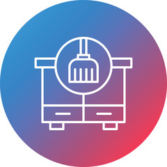 Dusting Line Gradient Circle Background Icon