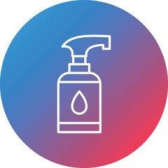 Liquid Soap Line Gradient Circle Background Icon