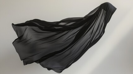 Minimalist black tshirt highlighted by soft even lighting