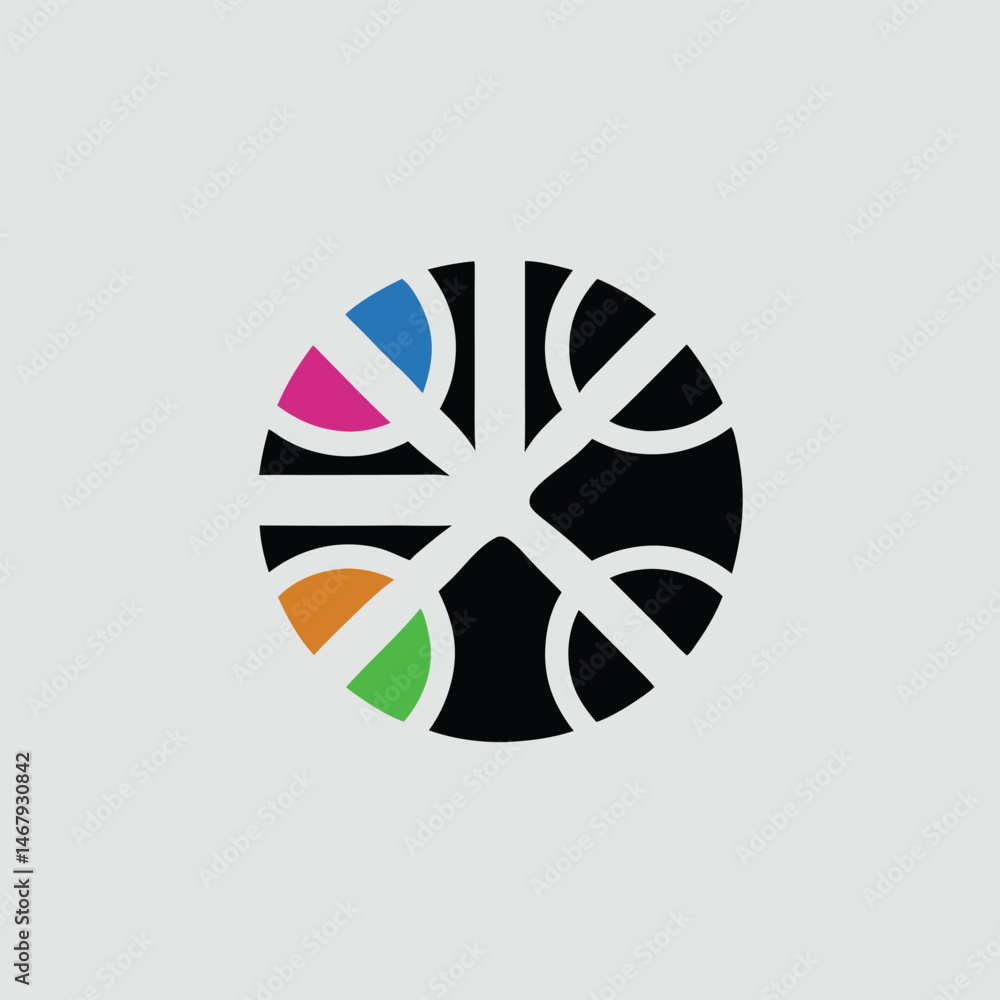 Aufkleber abstract colorful graphic illustration with transparency suitable for various design projects