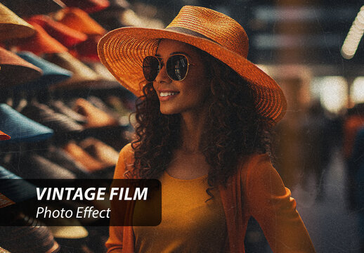 Vintage Film Texture Photo Effect Portrait Image Effect