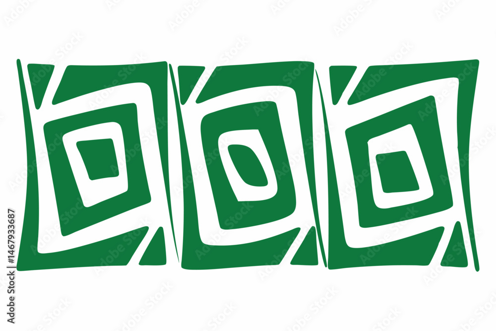 Aufkleber abstract green geometric pattern with transparent elements suitable for design projects