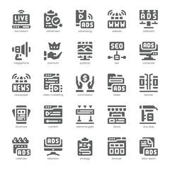 Campaign Icon pack for your website, mobile, presentation, and logo design. Campaign Icon solid design. Vector graphics illustration and editable stroke.