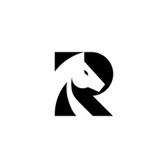 letter R horse logo