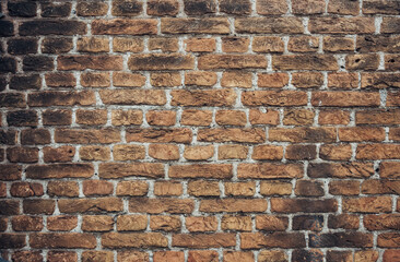 A brick wall with a brown color