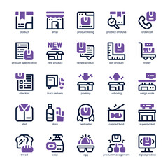 Obraz premium Product Listing Icon pack for your website, mobile, presentation, and logo design. Product Listing Icon dual tone design. Vector graphics illustration and editable stroke.
