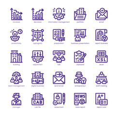 Report Icon pack for your website, mobile, presentation, and logo design. Report Icon line basic color design. Vector graphics illustration and editable stroke.