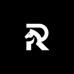 letter R horse logo