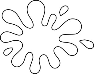 Contour of a hollow ink bloom with layered, smudged textures radiating from center.