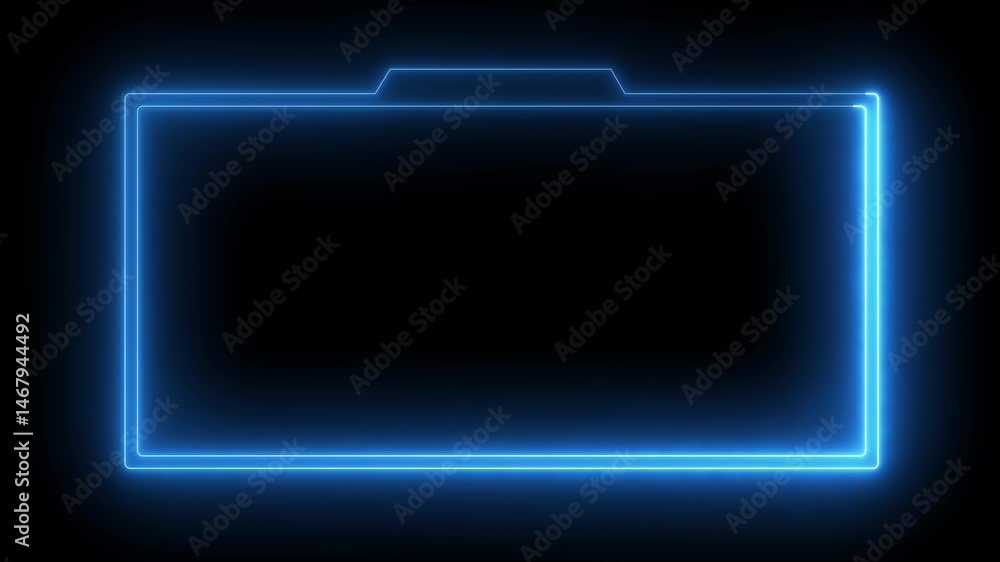 Poster live streaming neon text frame animation box frame neon frame live streaming game live stream overla