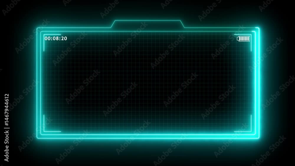 Poster live streaming neon text frame animation box frame neon frame live streaming game live stream overla