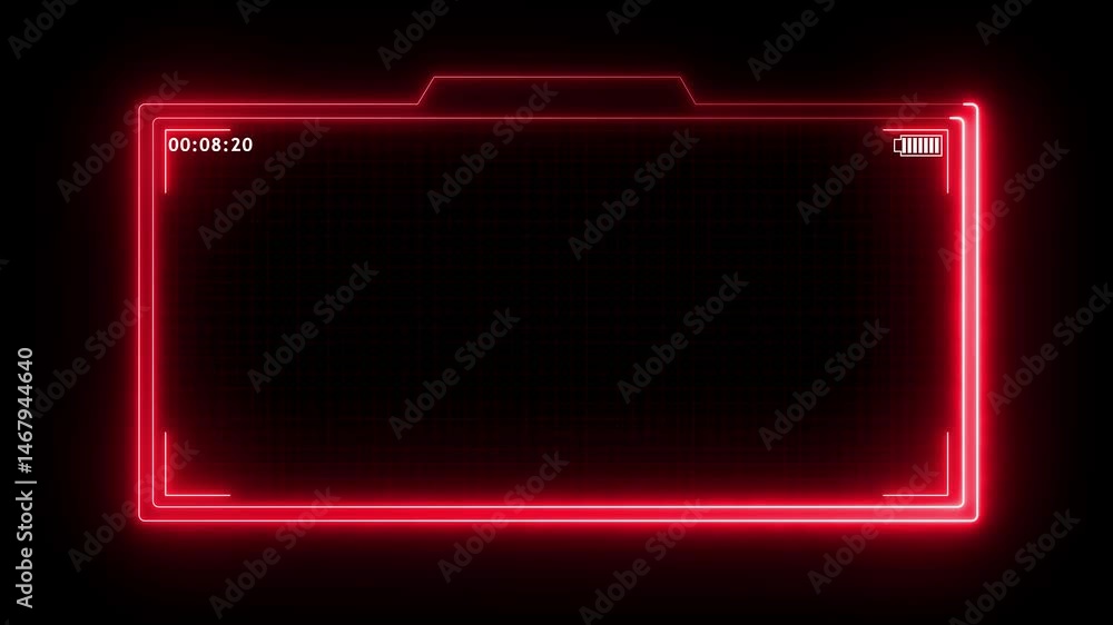 Poster live streaming neon text frame animation box frame neon frame live streaming game live stream overla
