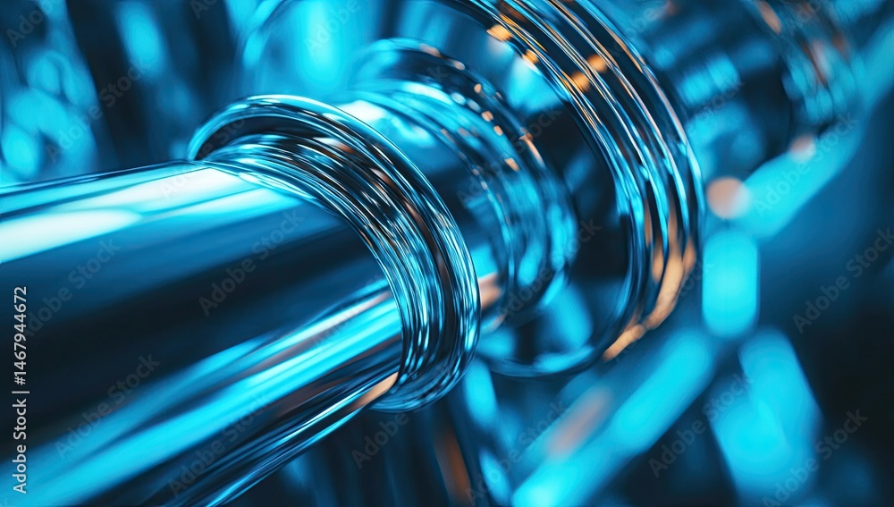 Poster high-tech engine components in close-up