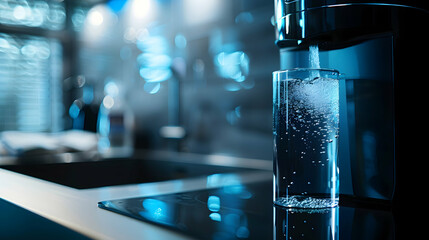 Water purification concept showcasing clean and tasty water, emphasizing the importance of safe drinking water through advanced filtration and purification technologies for health and wellness