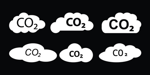 Obraz premium co2 eco icon sign vector