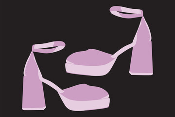 high heel vector icon. high heel, style, fashion filled icons from flat linear beauty elements concept. Isolated black glyph icon, vector illustration symbol element for web design and mobile apps.