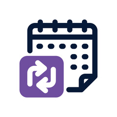 syncronization duotone icon. Sleek and modern vector icon for websites, mobile apps, marketing materials, and corporate design. Fully scalable and ready to use.