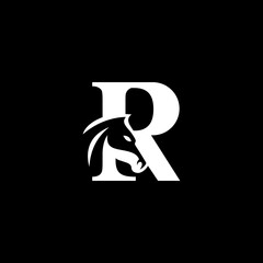 letter R horse logo