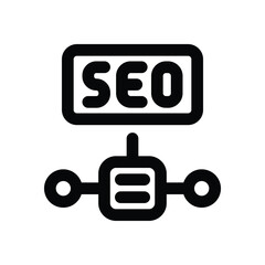 seo line icon. Clean and minimalist vector icon for websites, mobile apps, presentations, and logos. Fully scalable and customizable for any project.