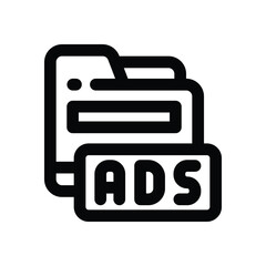 folder line icon. Clean and minimalist vector icon for websites, mobile apps, presentations, and logos. Fully scalable and customizable for any project.