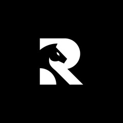 letter R horse logo