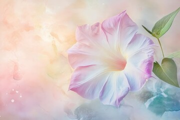 Pastel flower blossom in soft light and gentle colors.