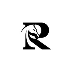 letter R horse logo