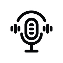 podcase line icon. Clean and minimalist vector icon for websites, mobile apps, presentations, and logos. Fully scalable and customizable for any project.