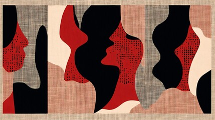 Abstract Interplay of Forms, Colors, and Textures in a Modern Composition